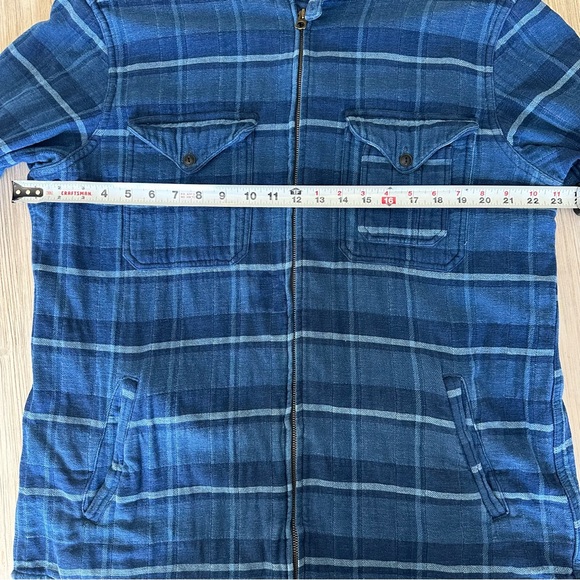 Polo by Ralph Lauren // Indigo Talon Zip Men’s Flannel Cotton Jacket Size L - Picture 10 of 13